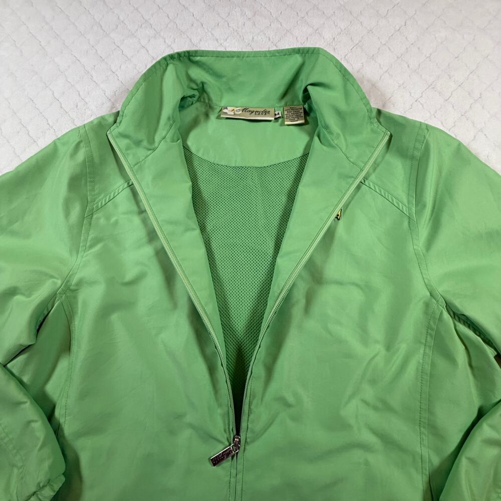 Masters Golf Magnolia Lane green full zip windbreaker jacket Women’s Sz M - Picture 3 of 7